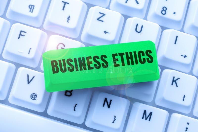 Text Showing Inspiration Business Ethics. Business Showcase Moral