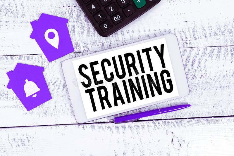 Text Showing Inspiration Security Training. Internet Concept Providing
