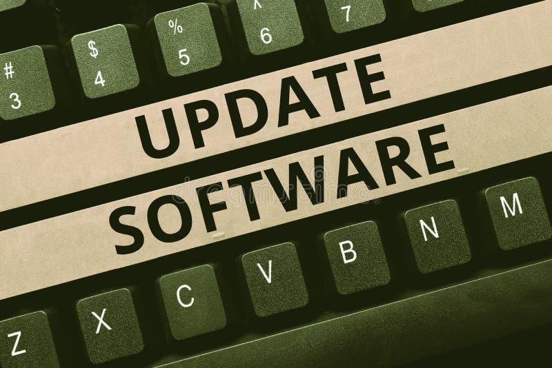 Text Showing Inspiration Update Software. Concept Replacing Program with a Newer
