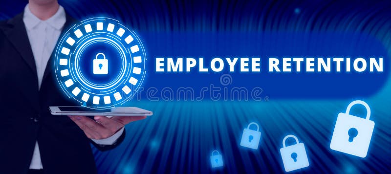 Handwriting text Employee Retention. Business concept internal recruitment method employed by organizations stock images