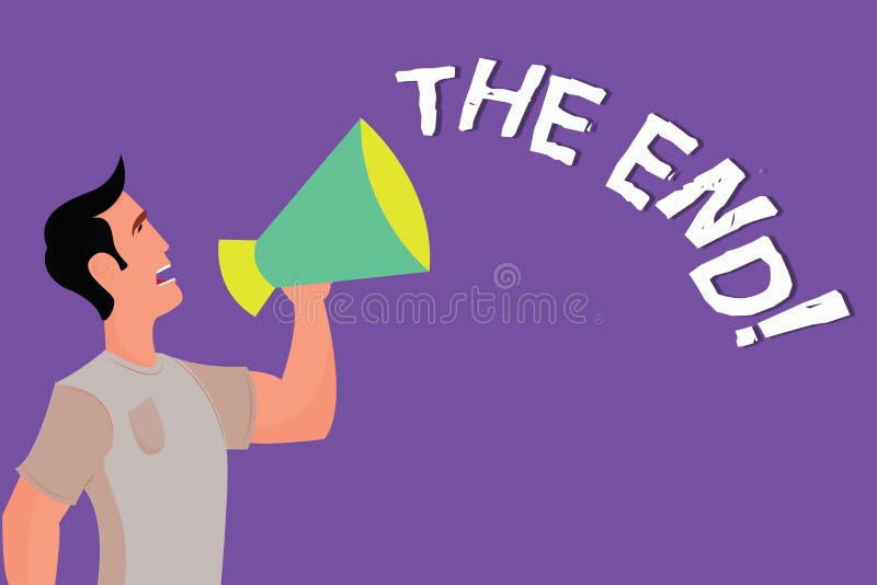 Text Sign Showing the End. Conceptual Photo Final Part of Play