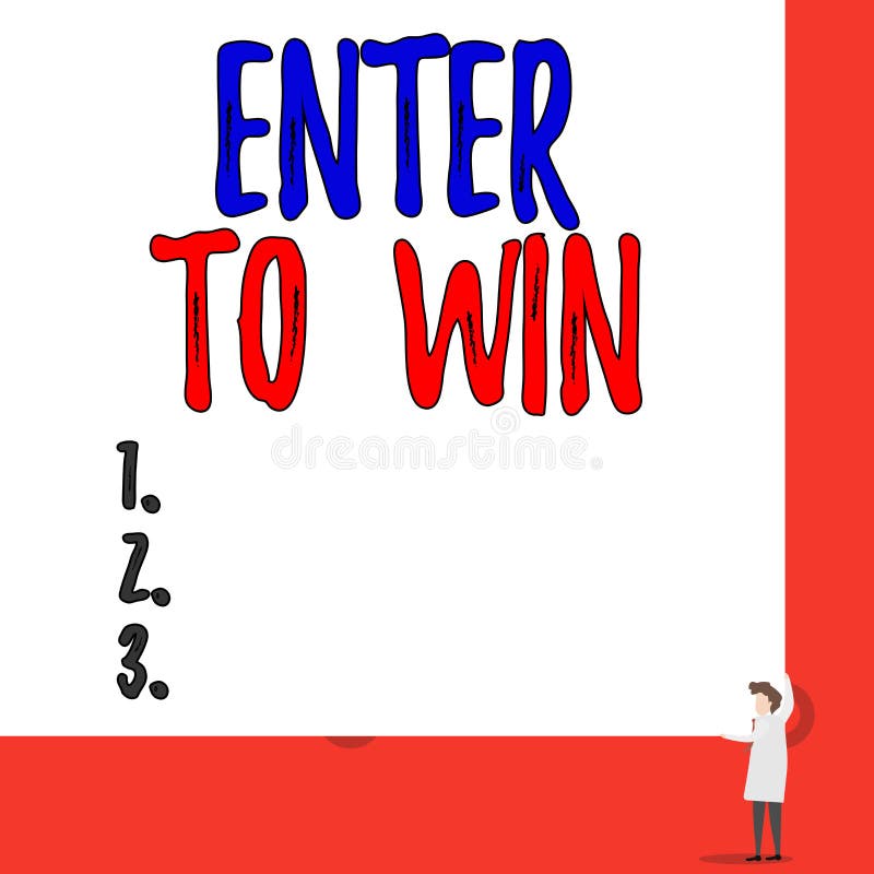 Text Sign Showing Enter To Win. Conceptual Photo Exchanging Something