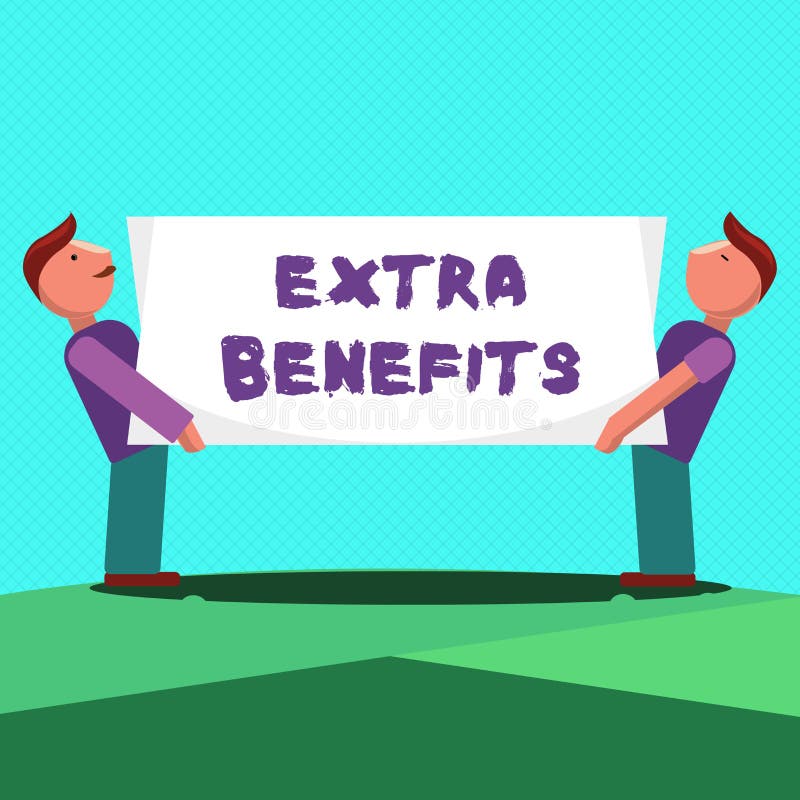 Text Sign Showing Extra Benefits. Conceptual Photo Additional