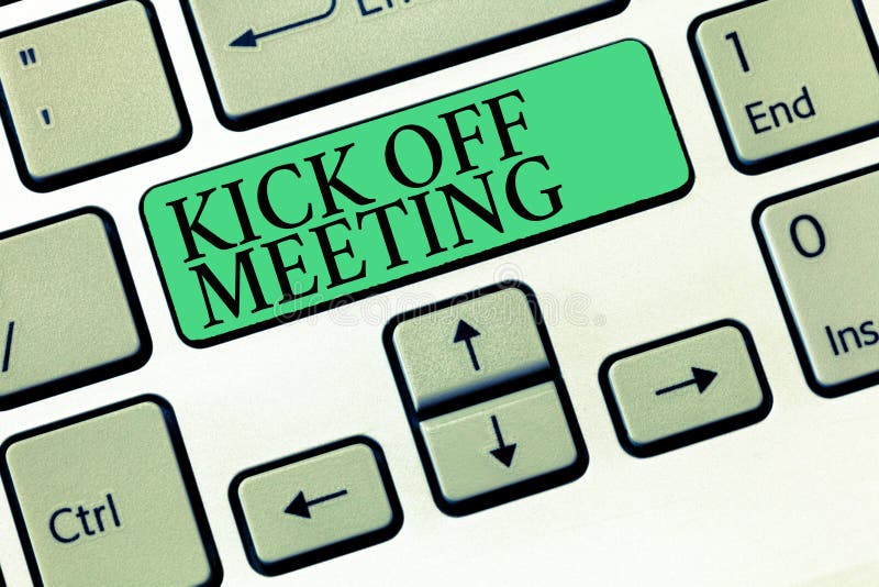 Conceptual hand writing showing Kick Off Meeting. Concept meaning getting  fired from your team private talking about company Stock Photo - Alamy