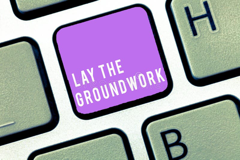 Text Sign Showing Lay the Groundwork. Conceptual Photo Preparing the