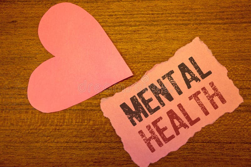 Text sign showing Mental Health. Conceptual photos Psychological and Emotional Condition Wellbeing of a person royalty free stock image Text sign showing Mental Health. Conceptual photos Psychological and Emotional Condition Wellbeing of a person royalty free stock image