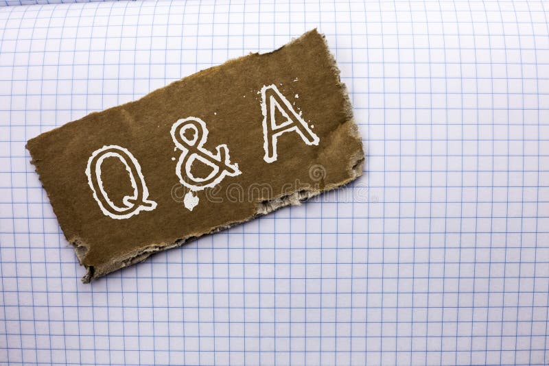 Text sign showing Q A. Conceptual photo Ask Frequently Faq Asked Question Help Solving Doubt Query Support written on tear Cardboa stock photos