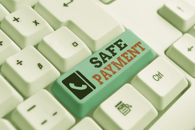 Text Sign Showing Safe Payment. Conceptual Photo Webpage Where Credit ...