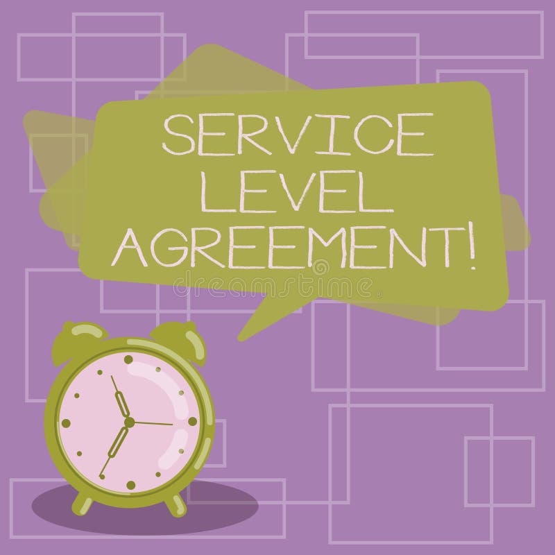 Text sign showing Service Level Agreement. Conceptual photo Commitment between a service provider and a client Blank royalty free illustration