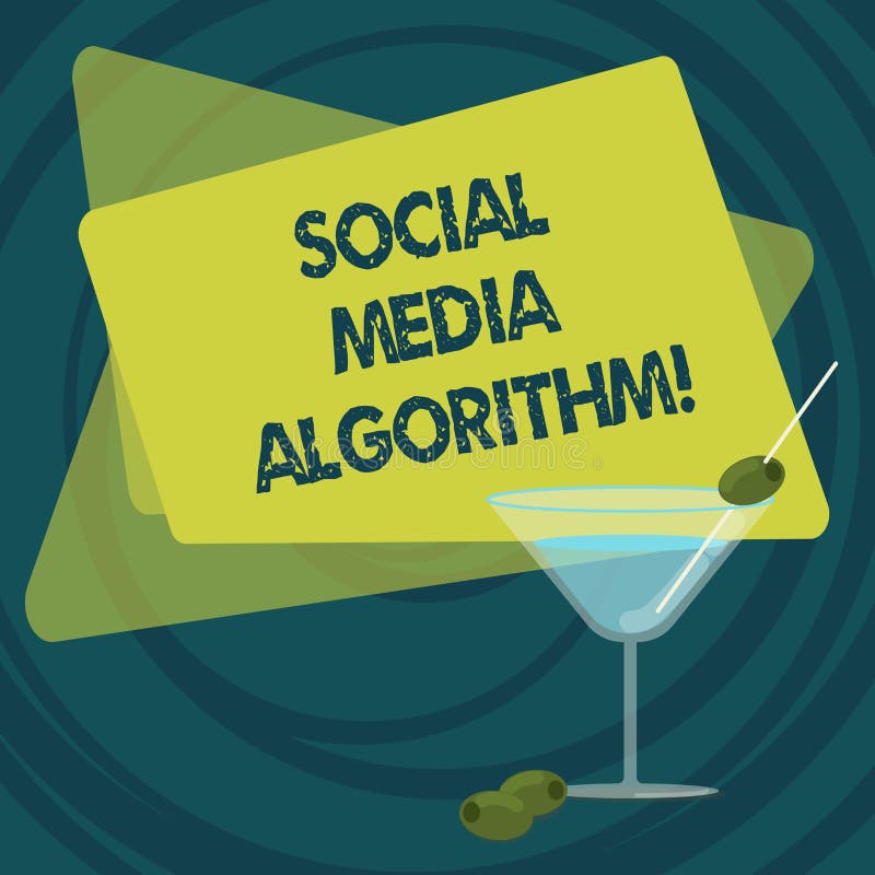 Text sign showing Social Media Algorithm. Conceptual photo Sorting all post and show the most popular to user Filled royalty free illustration
