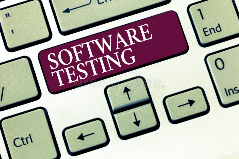 Text sign showing Software Testing. Conceptual photo investigation provide information about the quality of it