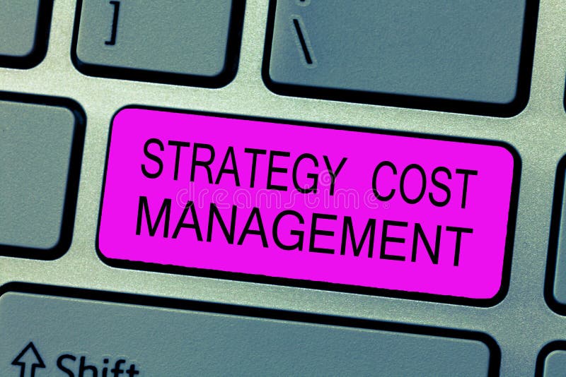 Text Sign Showing Strategy Cost Management. Conceptual Photo Reduce
