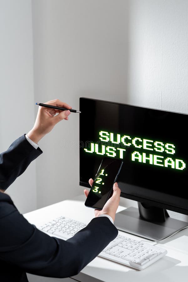 Text sign showing Success Just Ahead- a Process not an Event Envisioned Positive End Result. Internet Concept a Process royalty free stock image