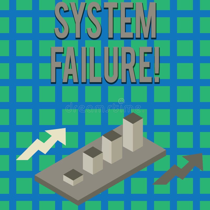 Text Sign Showing System Failure. Conceptual Photo Occur because of a
