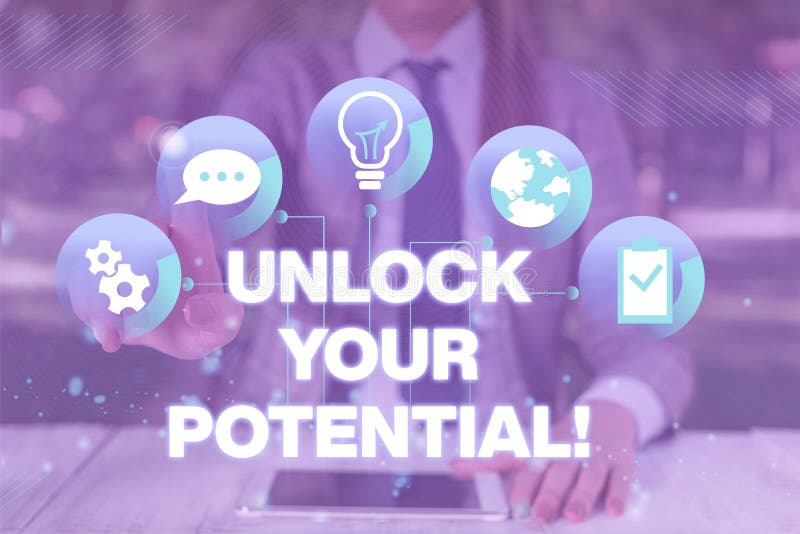 Text Sign Showing Unlock Your Potential. Conceptual Photo Release