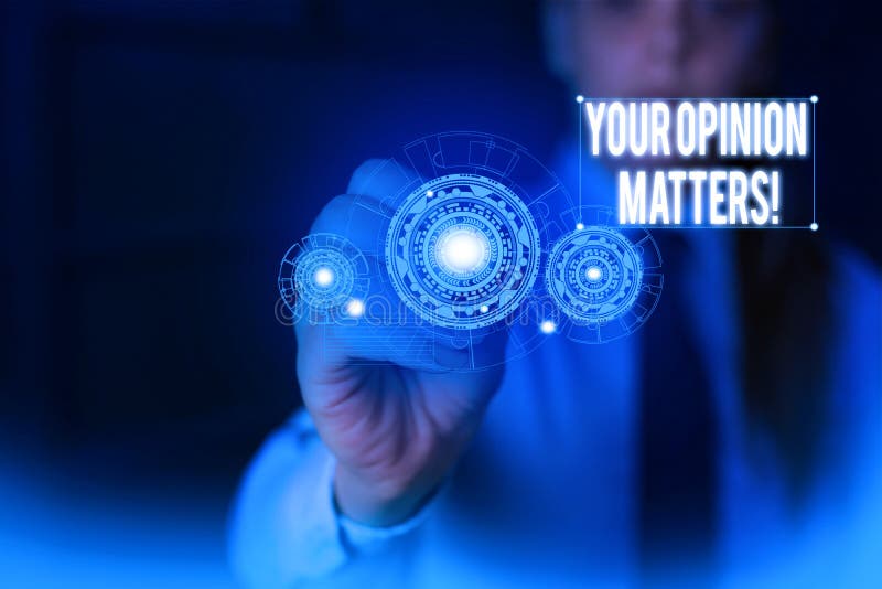 Text sign showing Your Opinion Matters. Conceptual photo show you do not agree with something that just been said Woman royalty free stock image Text sign showing Your Opinion Matters. Conceptual photo show you do not agree with something that just been said Woman royalty free stock image