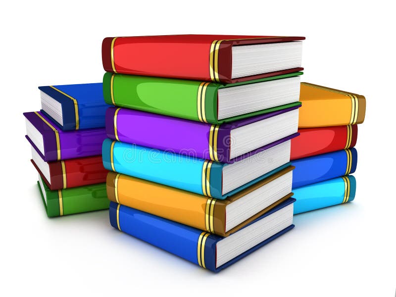 Stack of textbooks stock illustration. Illustration of library - 20767064