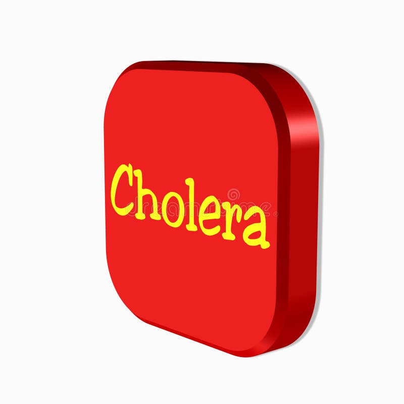 "Cholera" - word, lettering or text as 3D illustration, 3D rendering, computer graphics. "Cholera" - word, lettering or text as 3D illustration, 3D rendering, computer graphics