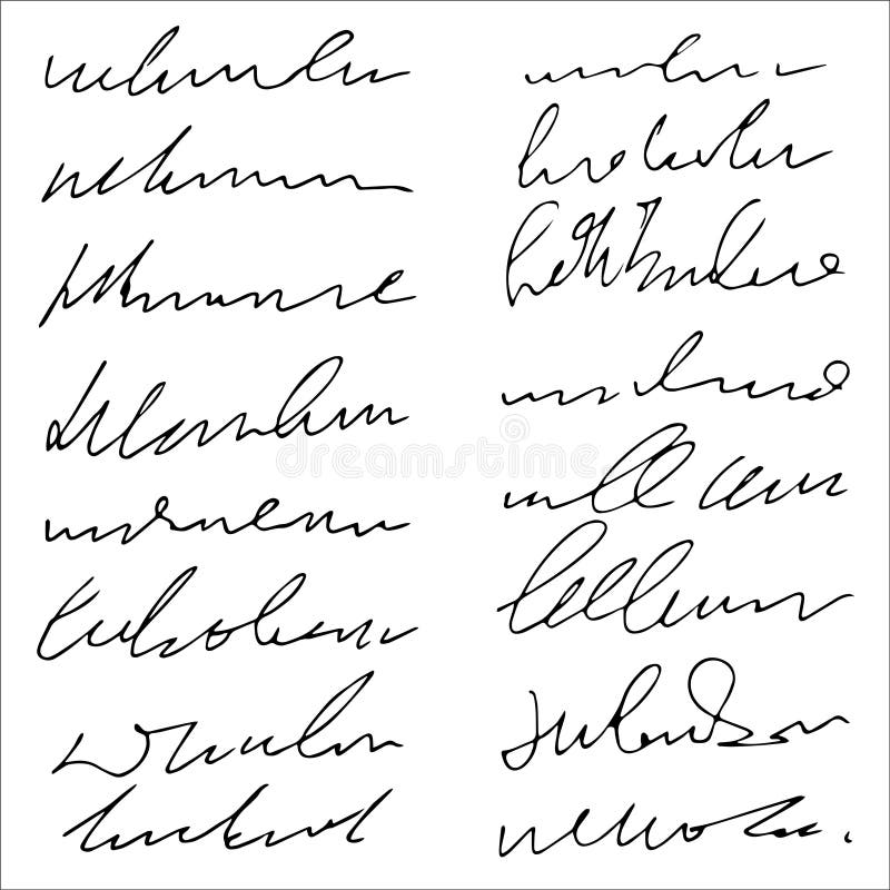 Texte écrit à La Main Vectoriel écriture Cursive Imitation Du Texte  Manuscrit Mots Illisibles. Dédormant Illustration de Vecteur - Illustration  du isolement, écriture: 248842613