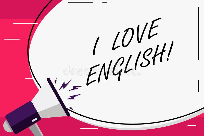 Texte d'écriture de Word j'aime anglais Concept d'affaires pour pour avoir l'affection pour la grammaire internationale de langue