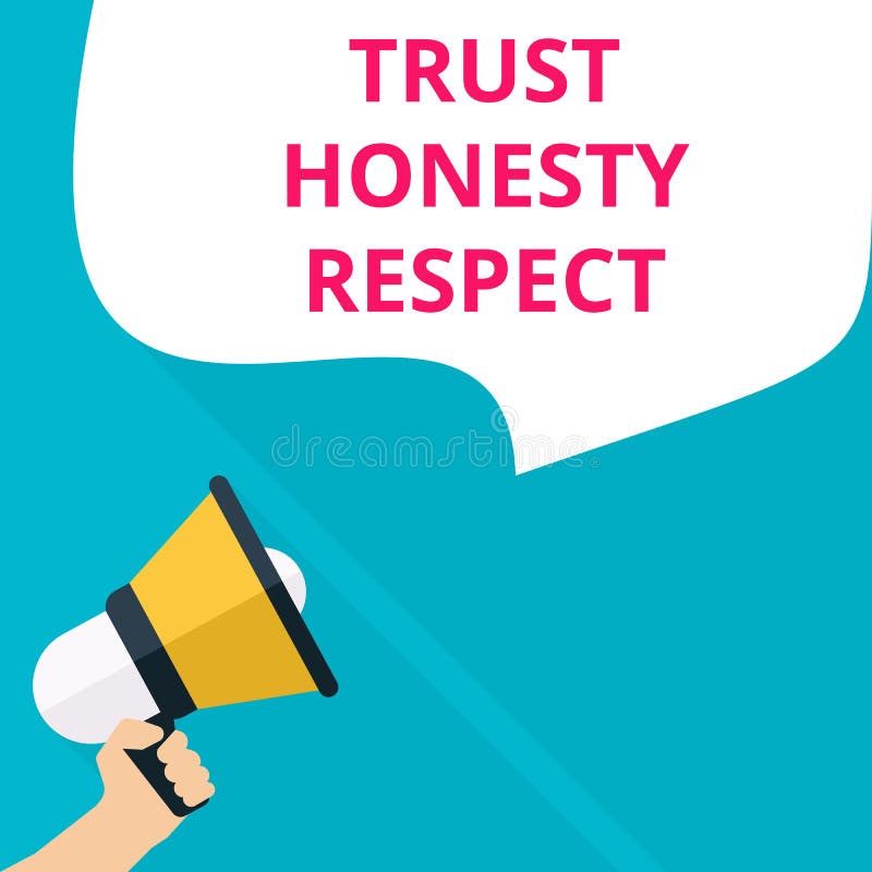 texte écrivant le respect d'honnêteté de confiance illustration stock texte écrivant le respect d'honnêteté de confiance illustration stock