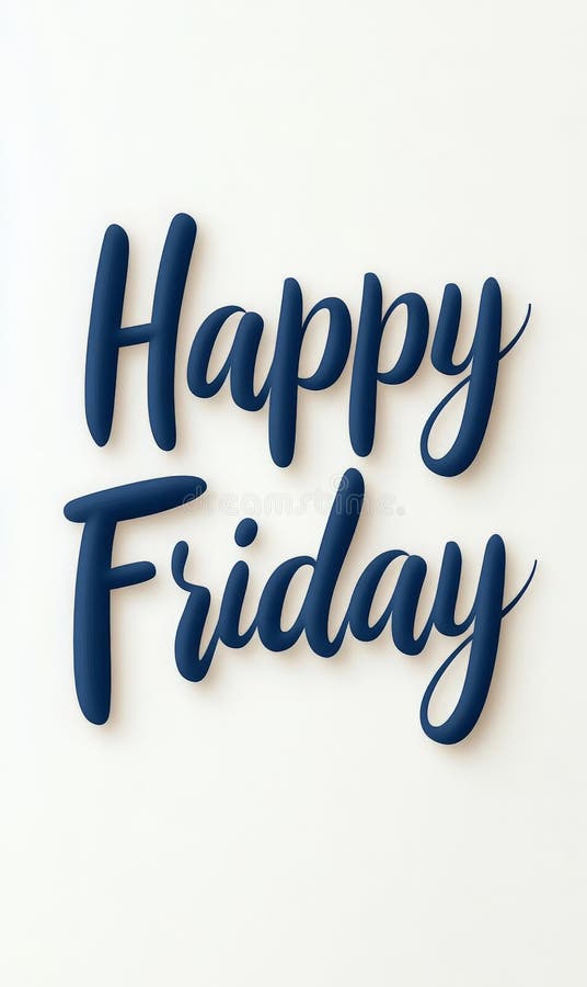 TextHappy Fridayin ciemnoniebieski na białym tle ilustracji