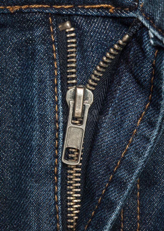 Textile - Fabric Series: Jeans Zipper Stock Image - Image of blue ...