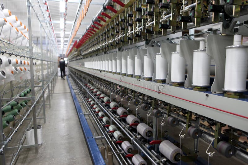 Textile Fabric İn Turkey. stock photo. Image of automation 86334888