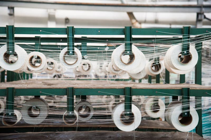 Yarn Thread Running in the Machine Stock Image Image of industrial