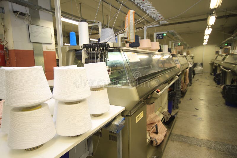 Textile Machinery stock image. Image of automated, waving 18408019