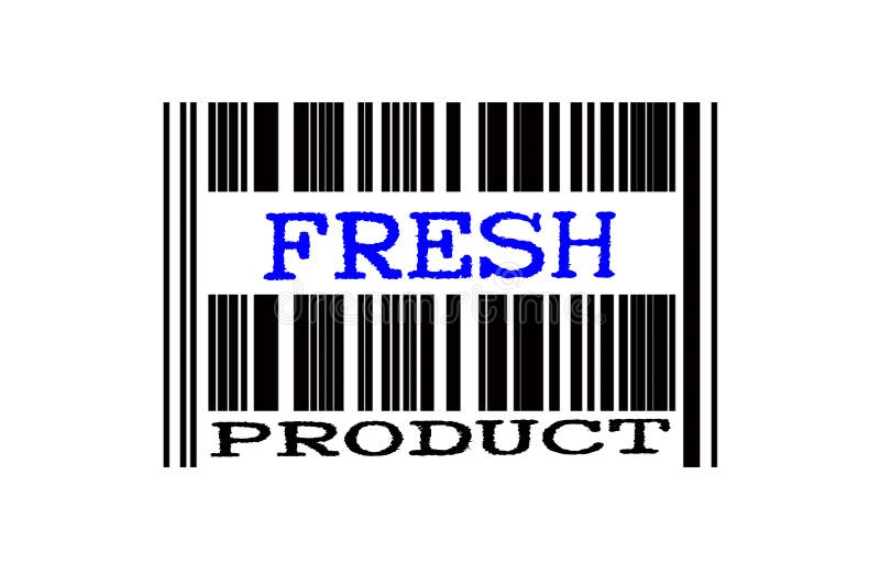 Texto conceitual no código de barras ilustração do vetor