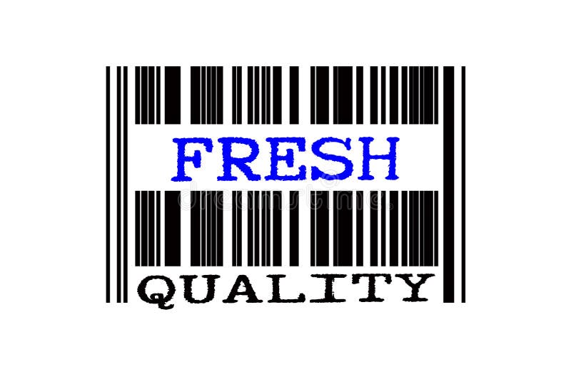 Texto conceitual no código de barras ilustração royalty free