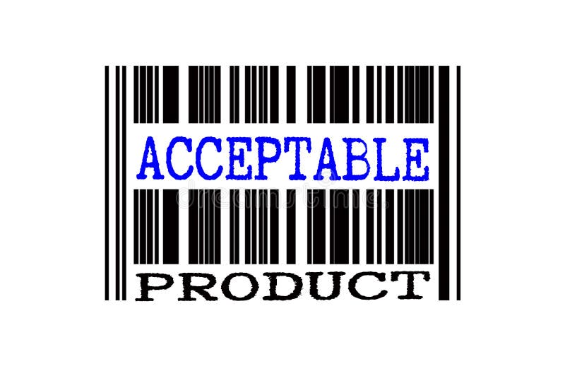 Texto conceitual no código de barras ilustração royalty free