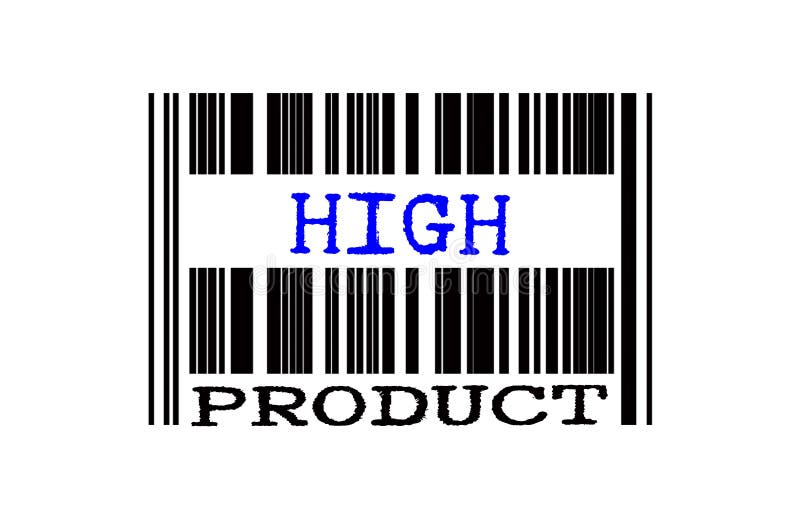 Texto conceitual no código de barras ilustração royalty free