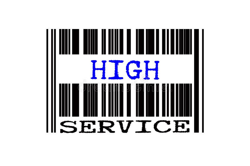 Texto conceitual no código de barras ilustração stock