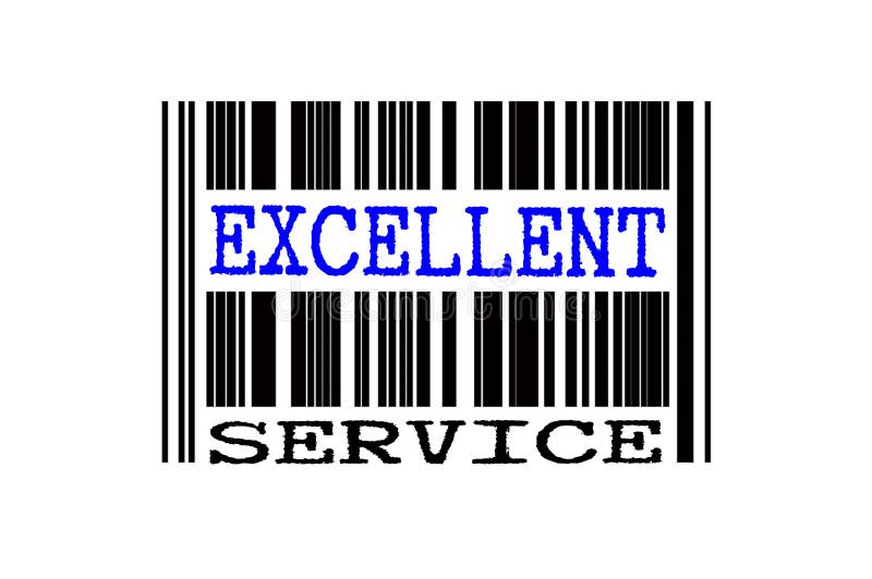 Texto conceitual no código de barras ilustração do vetor