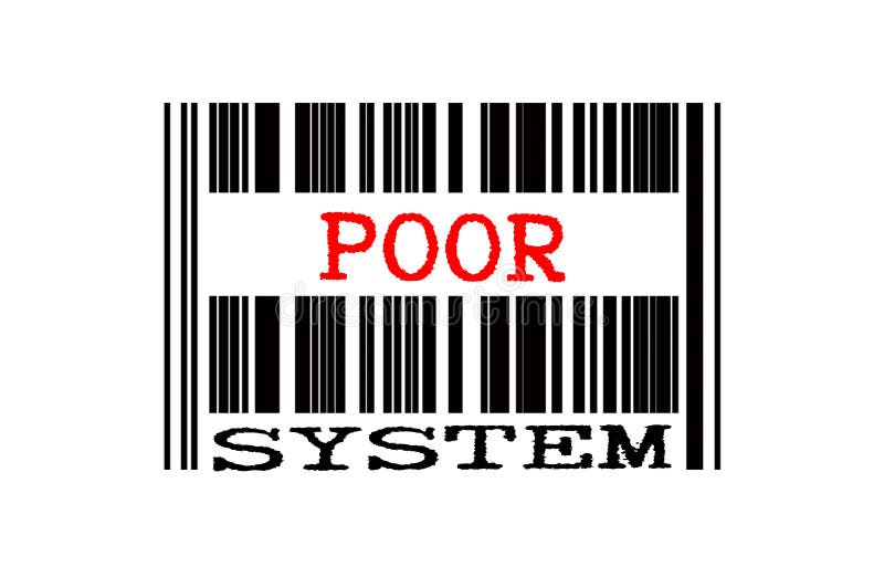 Texto conceitual no código de barras ilustração do vetor