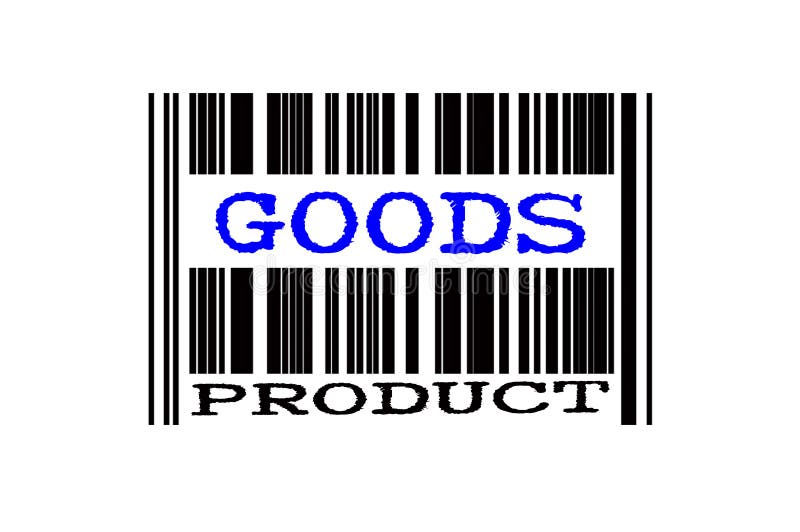 Texto conceitual no código de barras ilustração royalty free