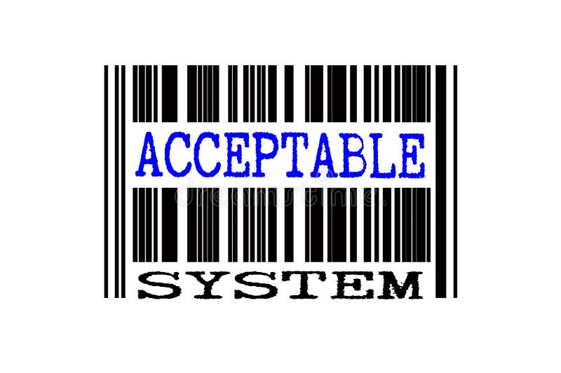 Texto conceitual no código de barras ilustração do vetor
