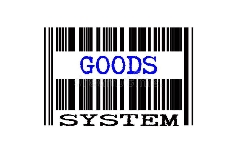 Texto conceitual no código de barras ilustração royalty free