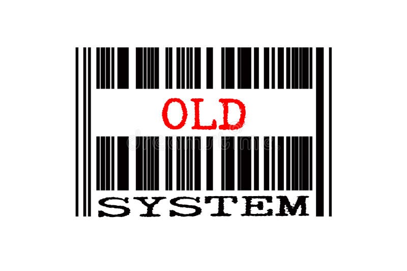 Texto conceitual no código de barras ilustração stock