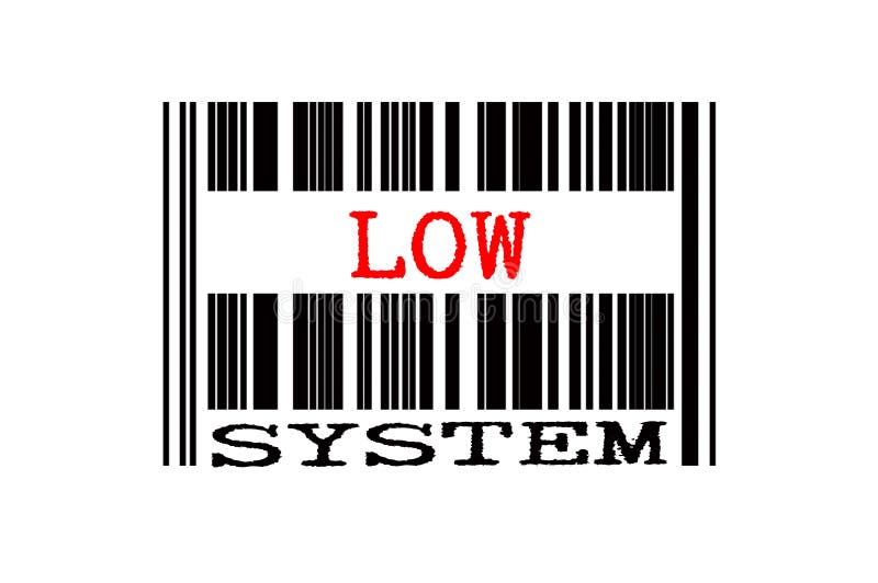 Texto conceitual no código de barras ilustração royalty free