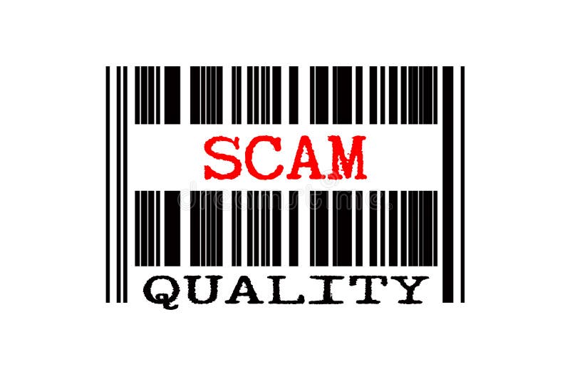 Texto conceitual no código de barras ilustração stock