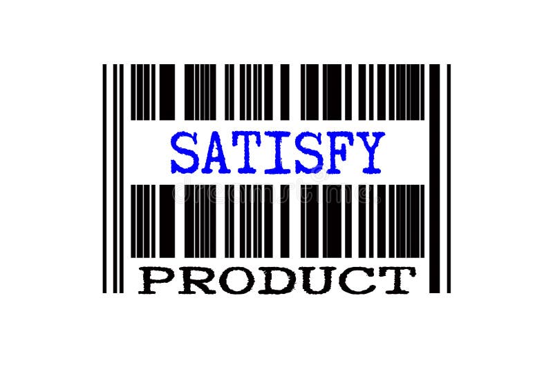 Texto conceitual no código de barras ilustração stock