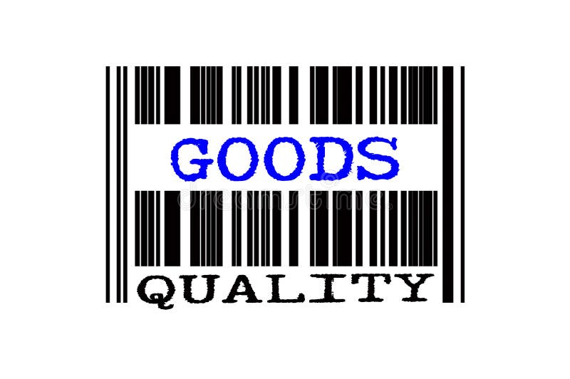 Texto conceitual no código de barras ilustração stock