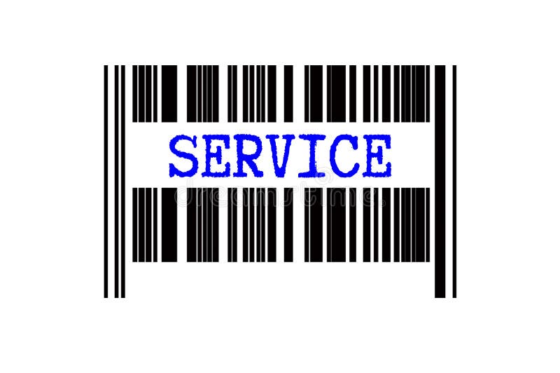 Texto conceitual no código de barras ilustração stock