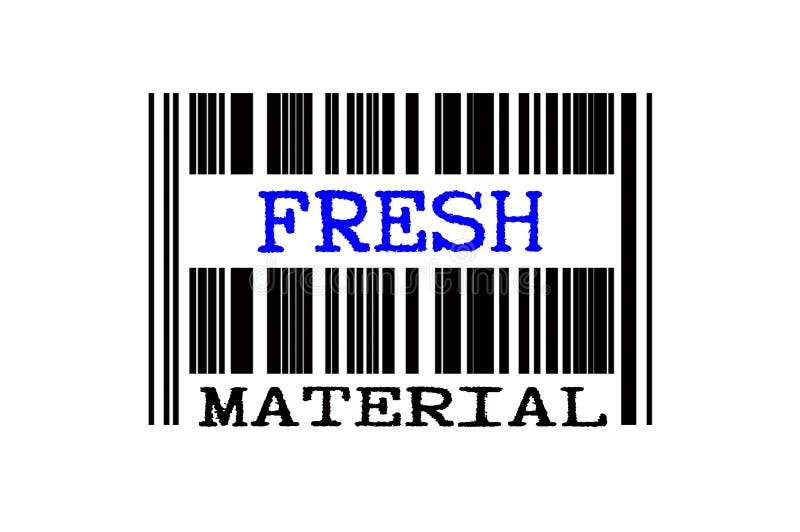 Texto conceitual no código de barras ilustração royalty free