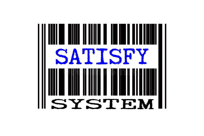 Texto conceitual no código de barras ilustração royalty free
