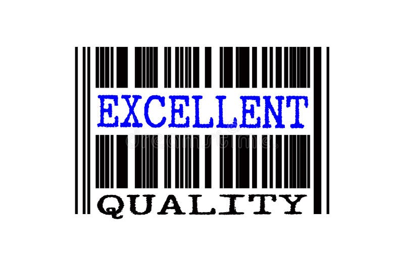 Texto conceitual no código de barras ilustração royalty free