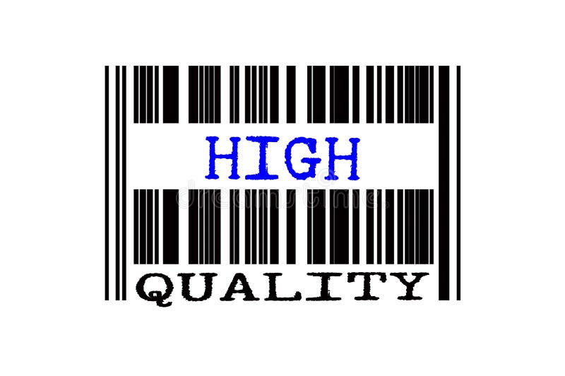 Texto conceitual no código de barras ilustração stock